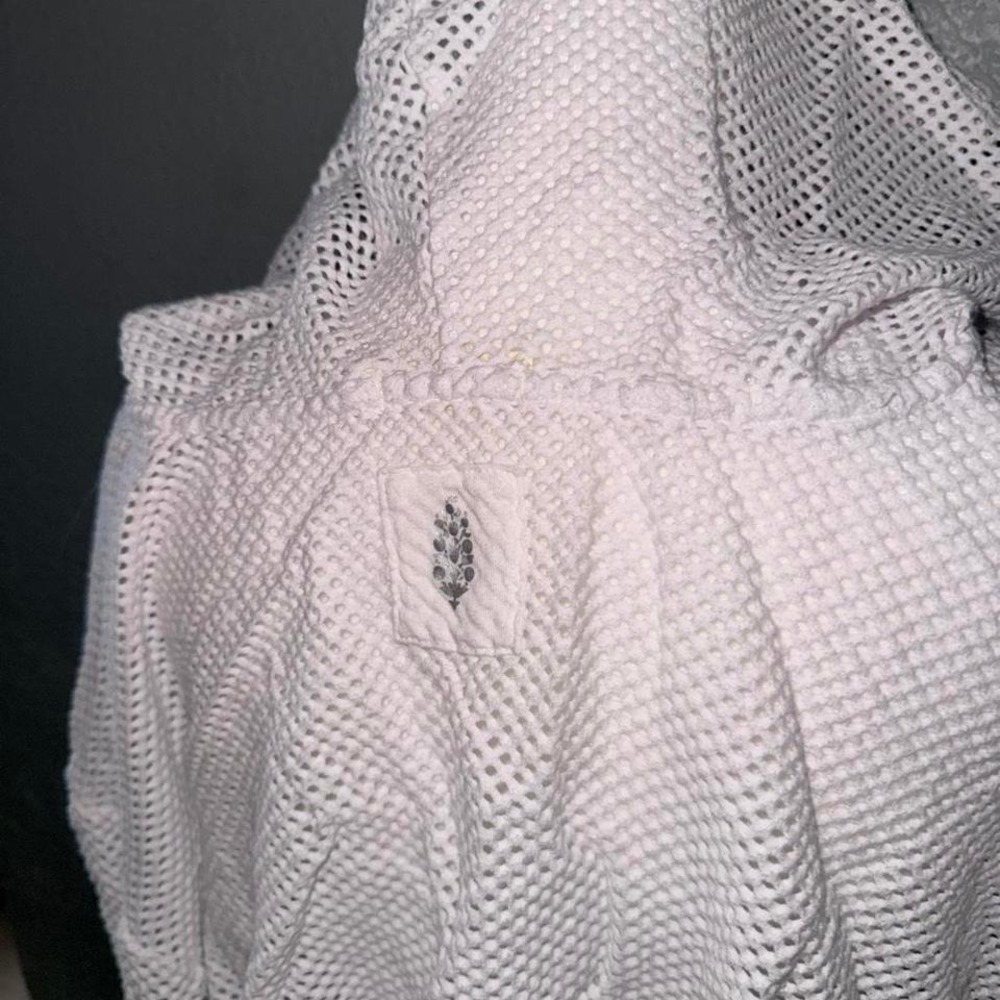 Free People Movement Size XS Fishnet‎ Mesh Cropped White - Picture 4 of 5